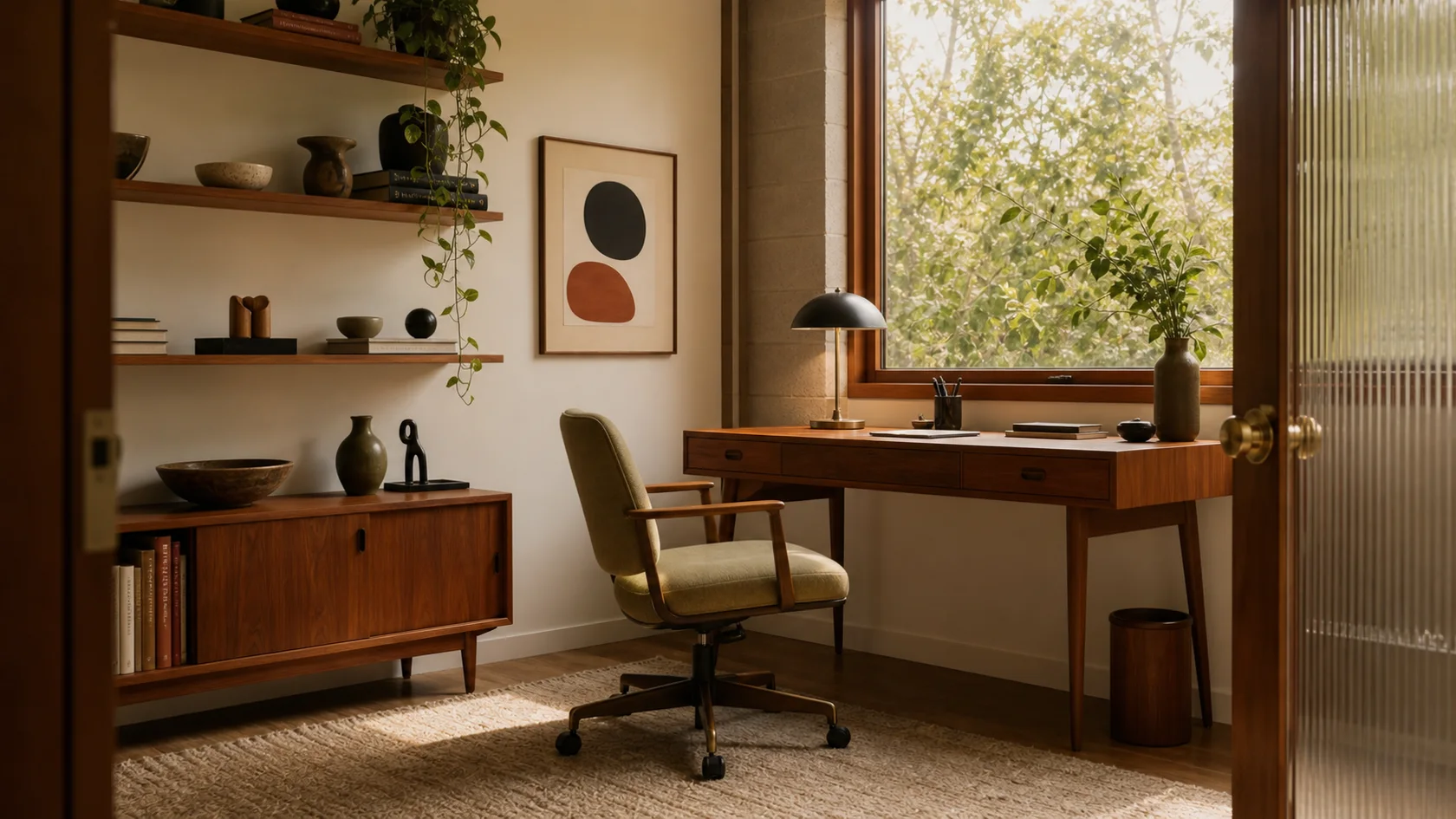 Writing Mid-Century Modern Home Office