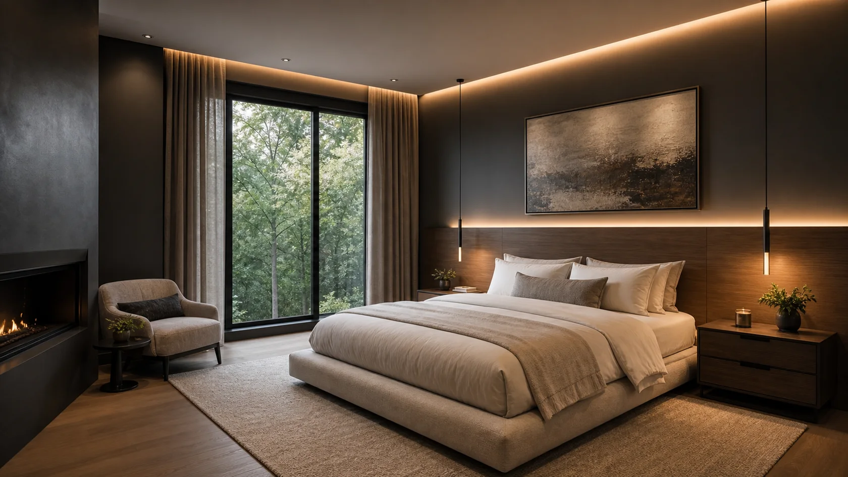 Dark Modern Bedroom
