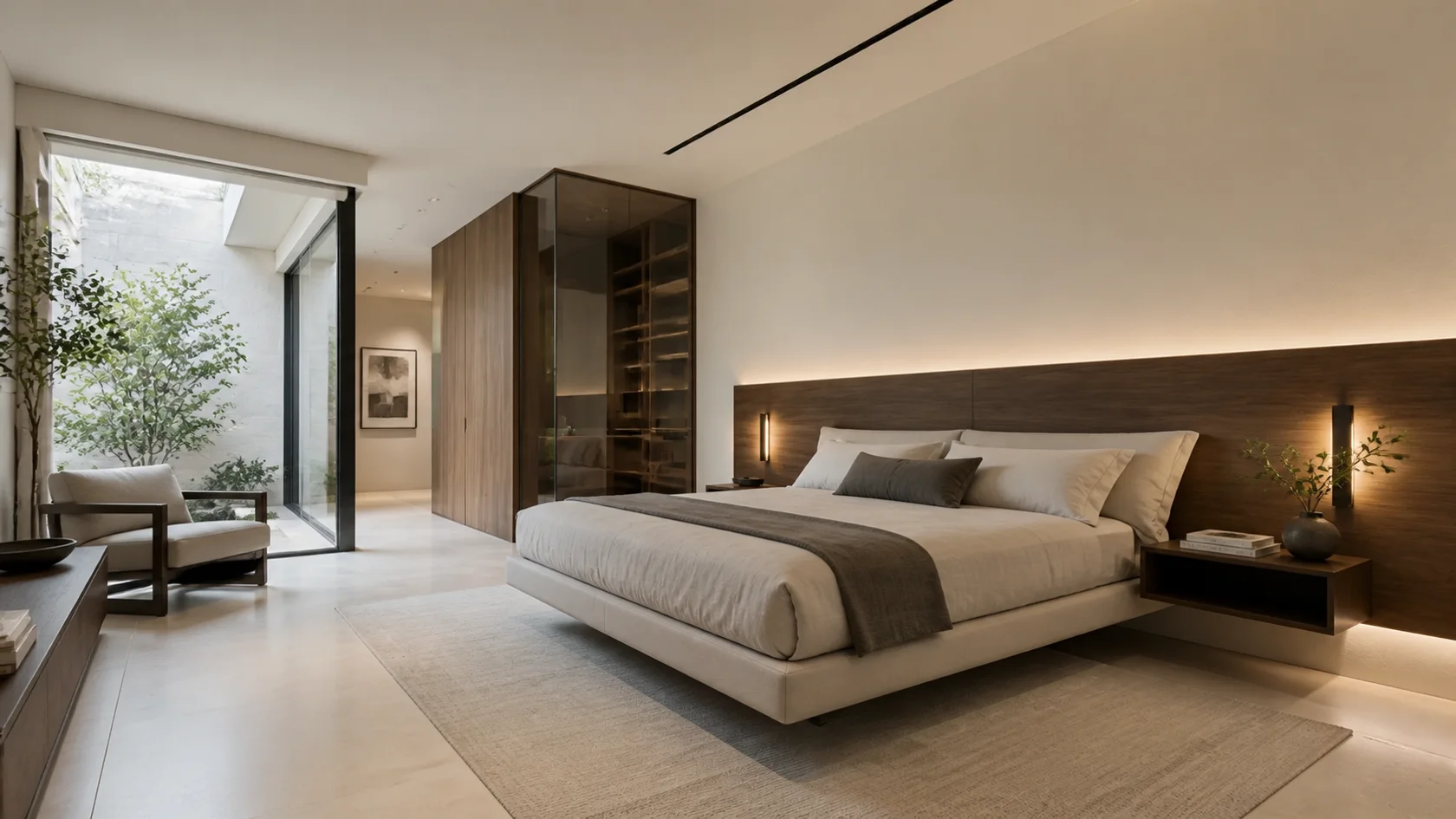 Floating Modern Bedroom