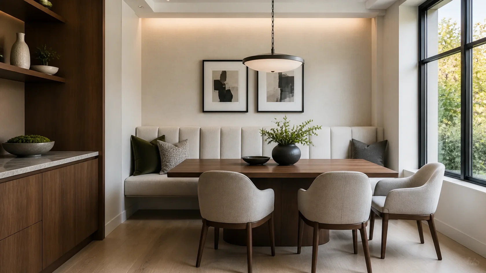 Banquette Modern Dining Room