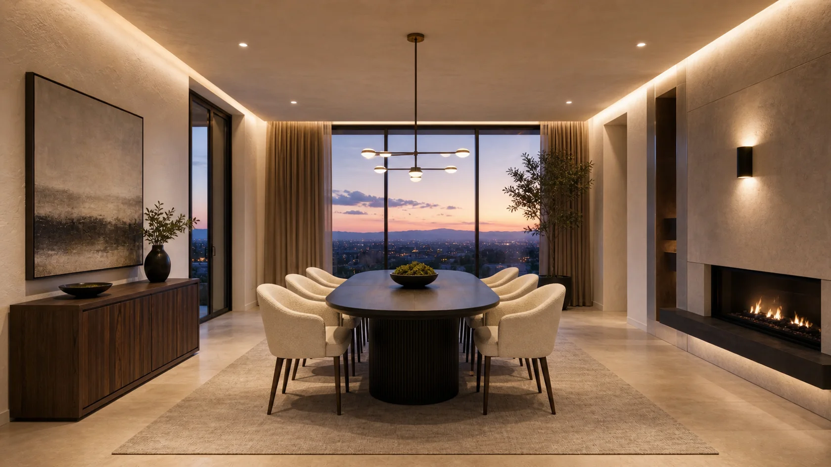 Evening Modern Dining Room