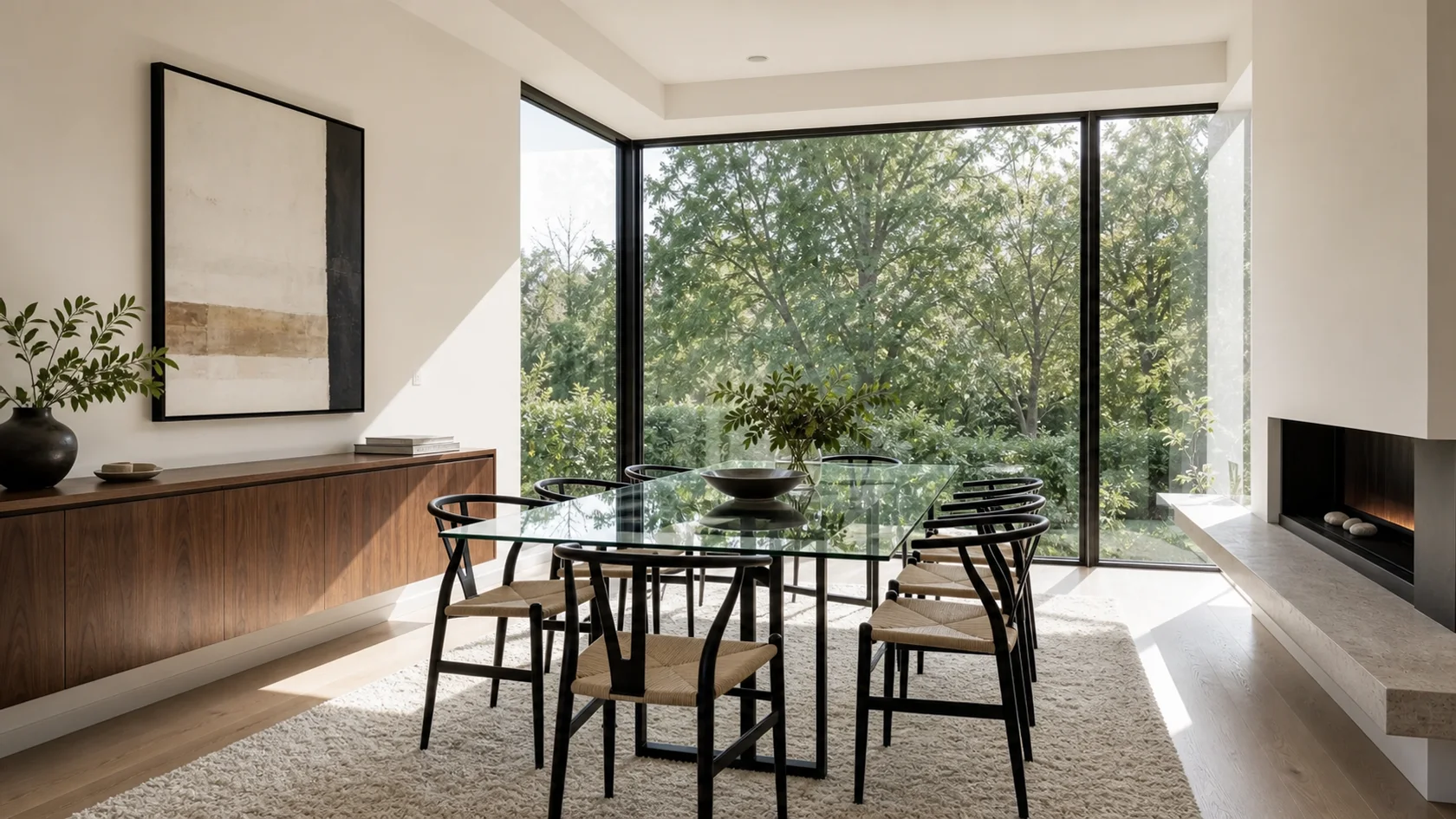 Glass Modern Dining Room