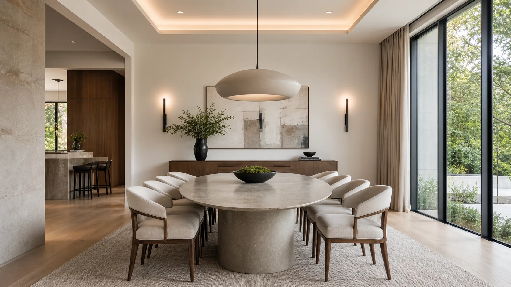 Sculptural Modern Dining Room