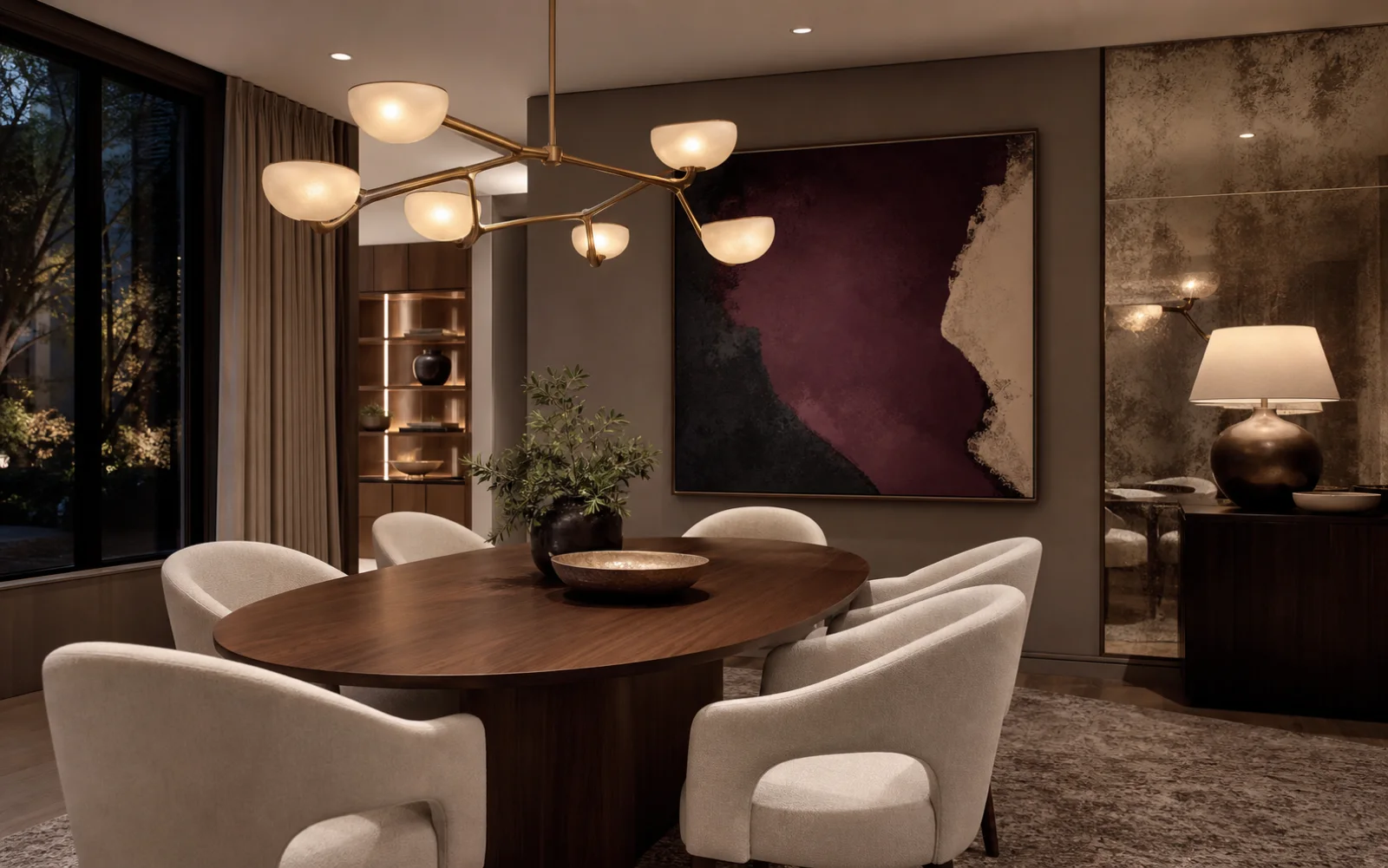 Modern Glam Dining room interior