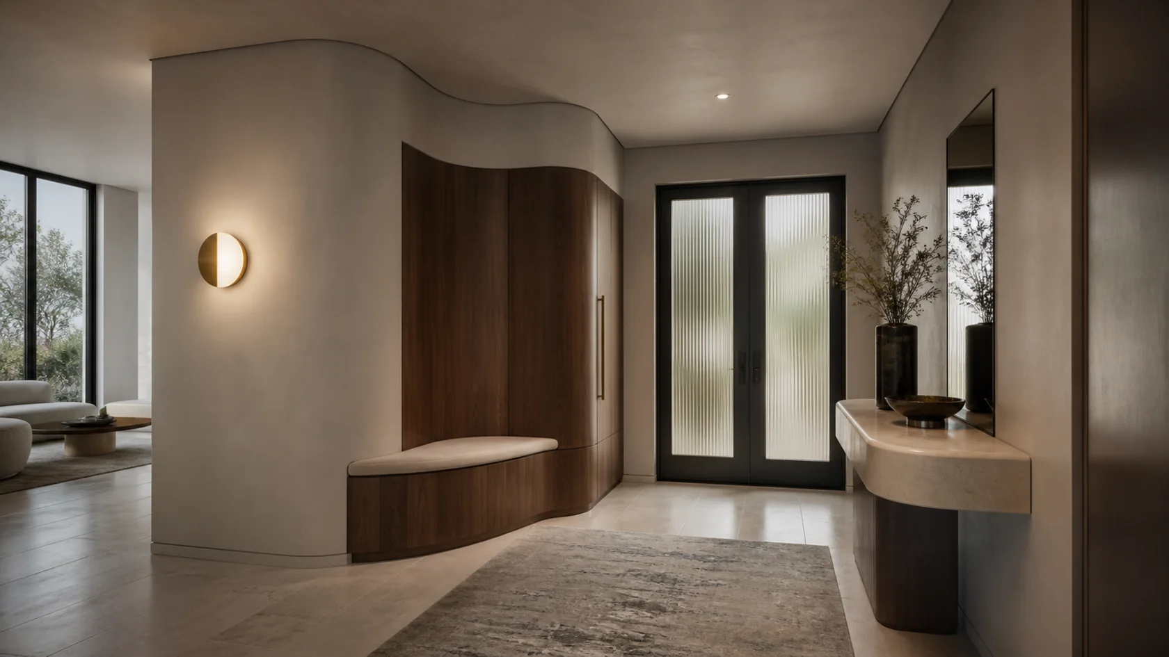 Compact Storage Modern Glam Entryway & Hallway