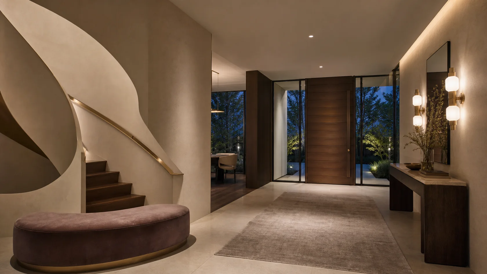 Evening Sconces Modern Glam Entryway & Hallway