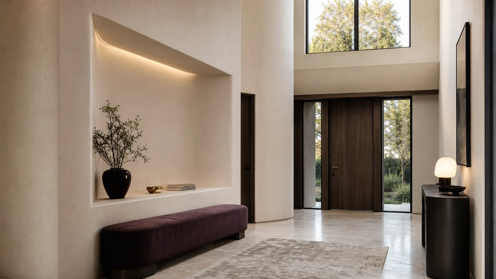 Plum Bench Modern Glam Entryway & Hallway