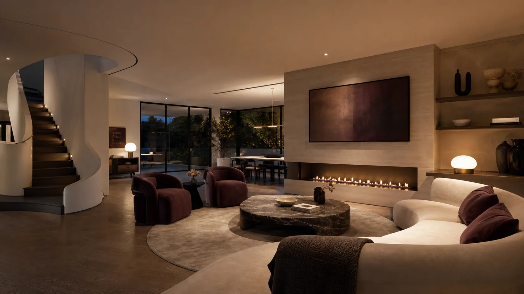 Evening Opal Modern Glam Living Room
