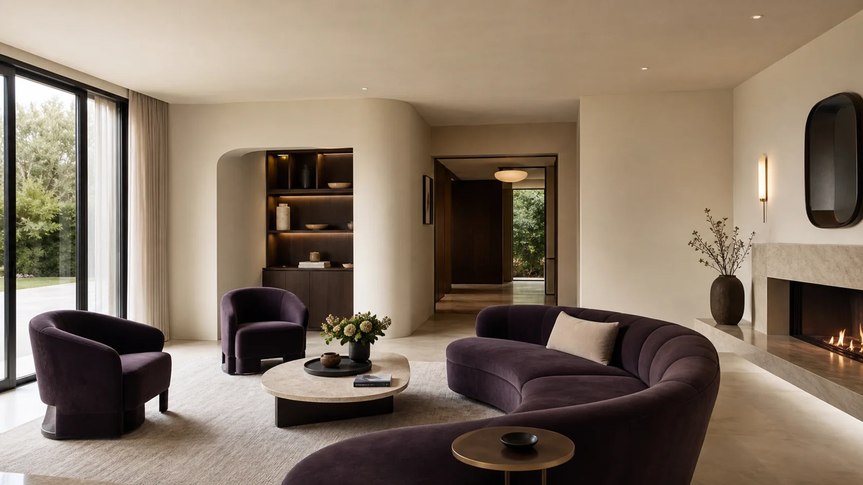 Plum Salon Modern Glam Living Room