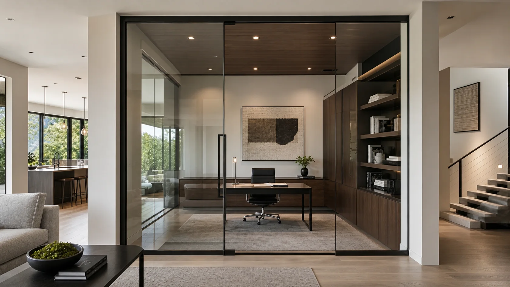 Glass Modern Home Office