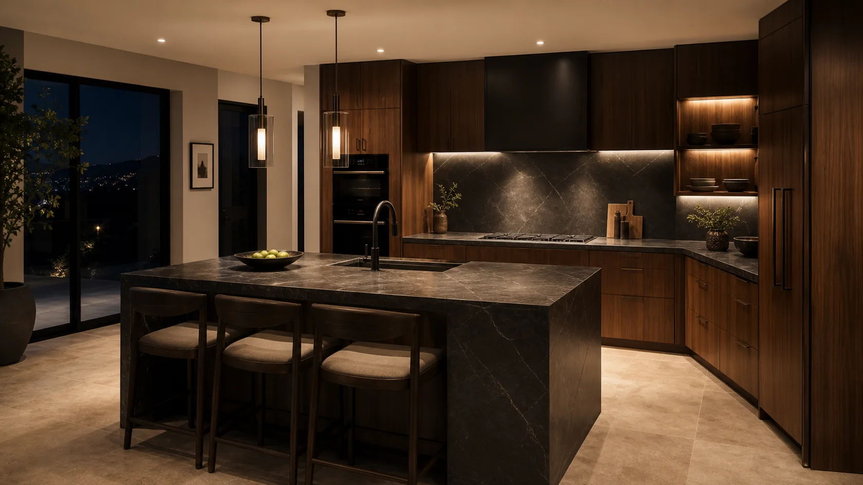 Night Modern Kitchen