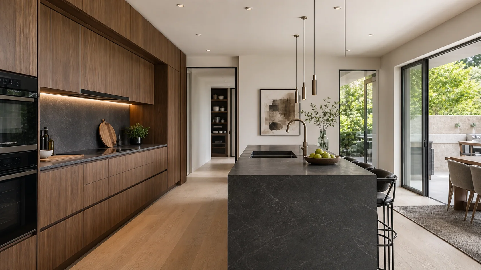 Walnut Modern Kitchen