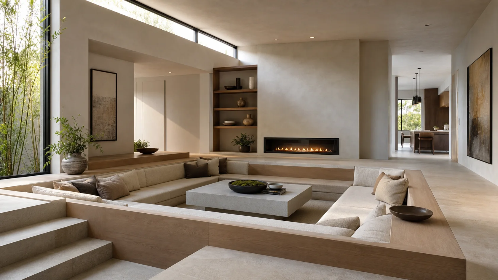 Sunken Modern Living Room