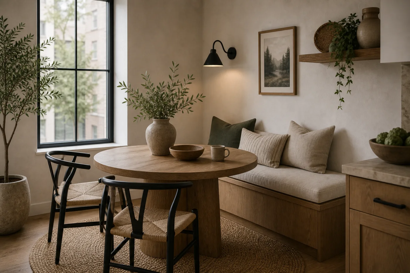 Small dining nook Modern Rustic Dining Room