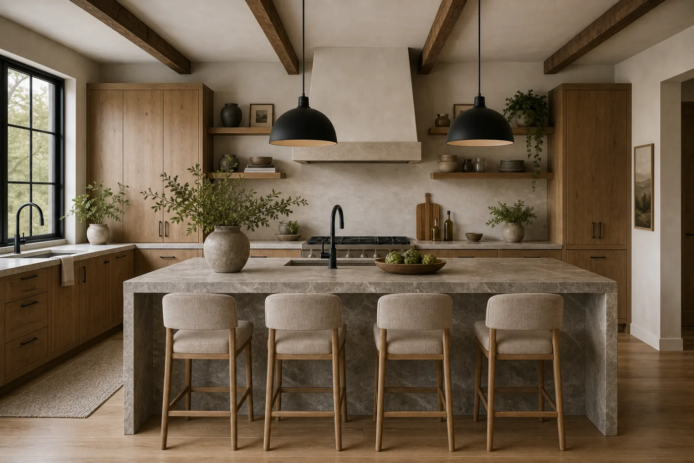 Stone island anchor Modern Rustic Kitchen