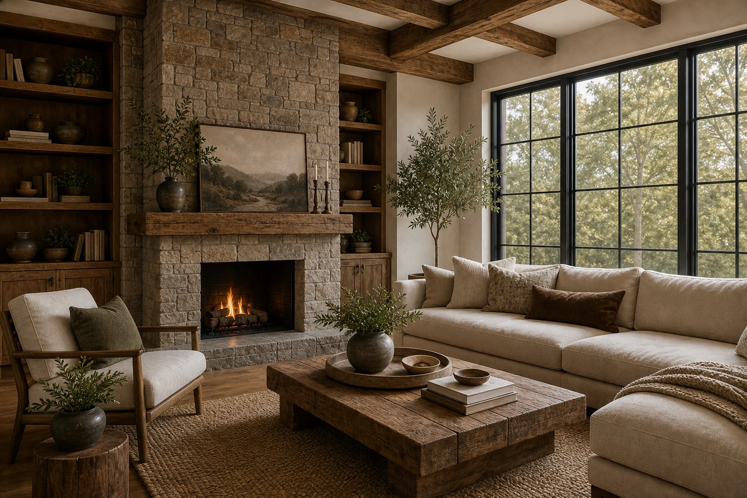 Modern Rustic Living room interior