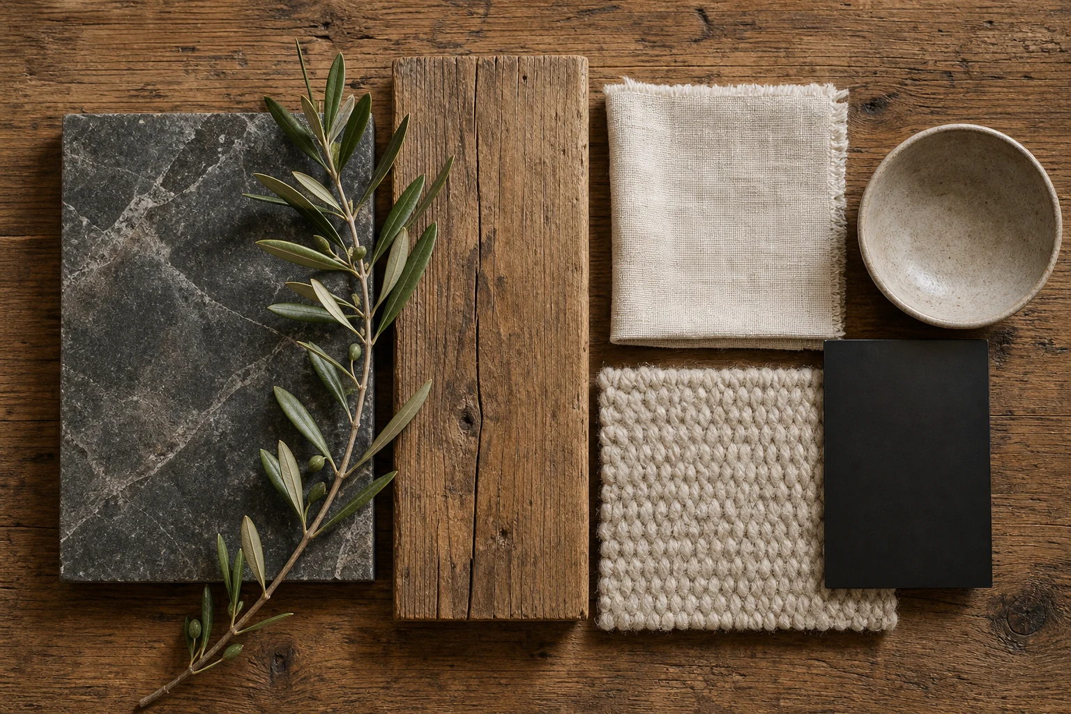 Modern Rustic material board