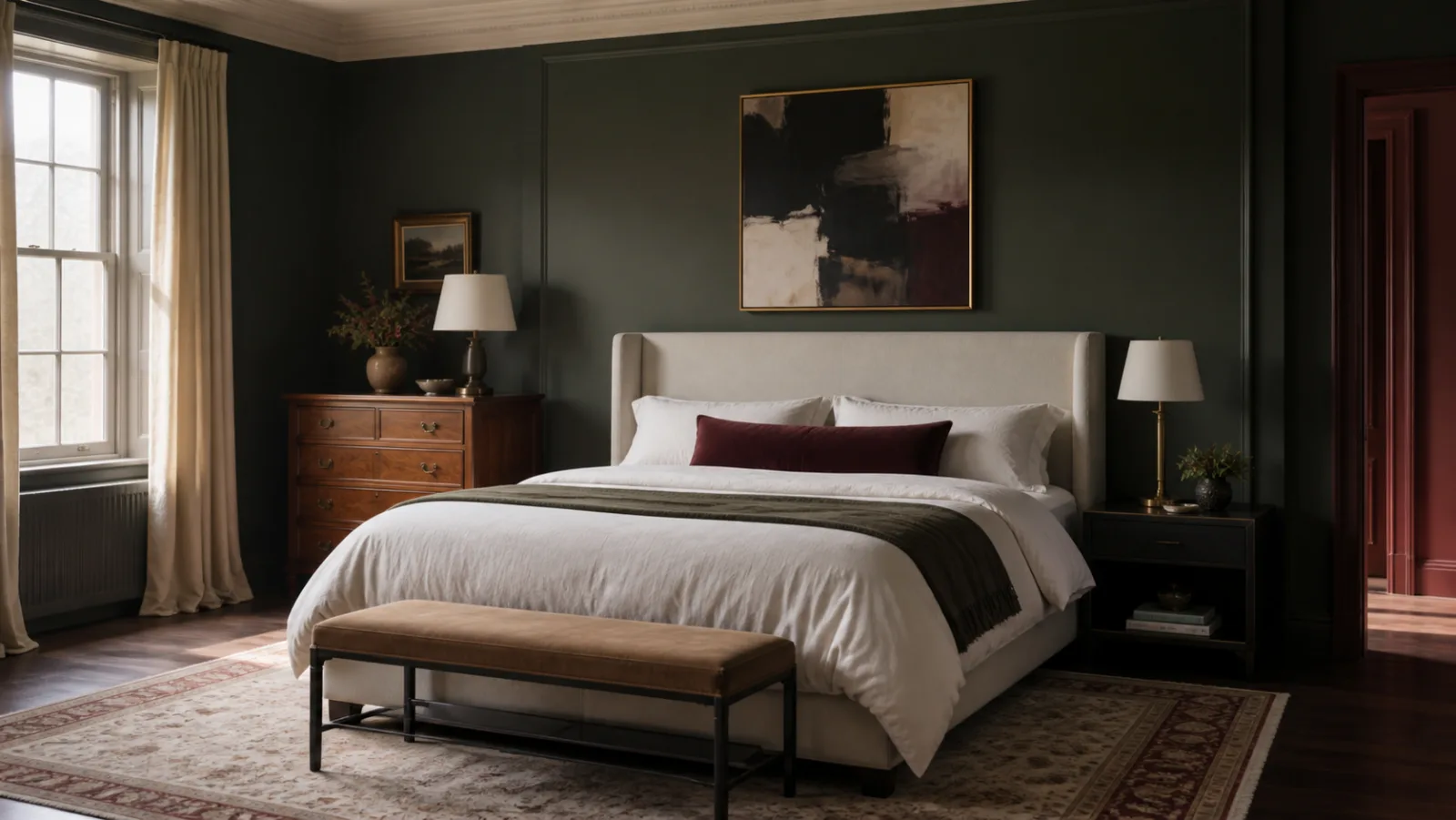 Antique Chest Neo-Traditional Bedroom