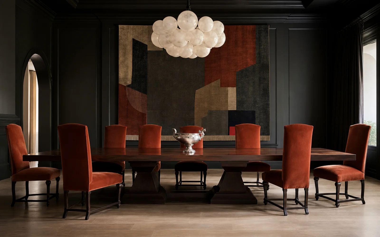 Neo-Traditional Dining room interior