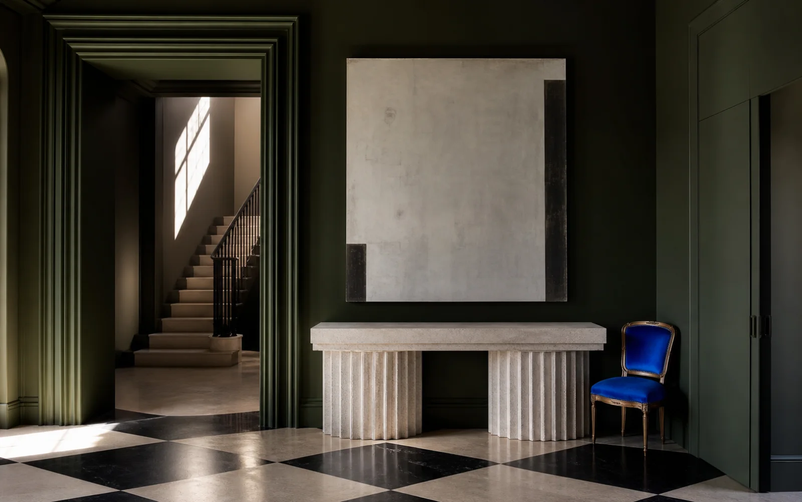 Neo-Traditional Entryway interior