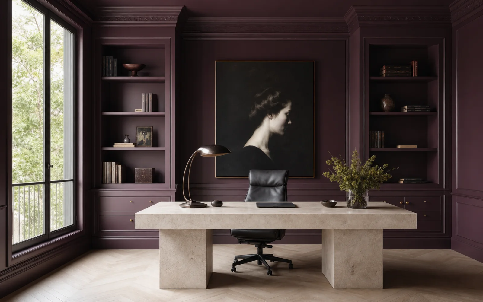 Neo-Traditional Home office interior