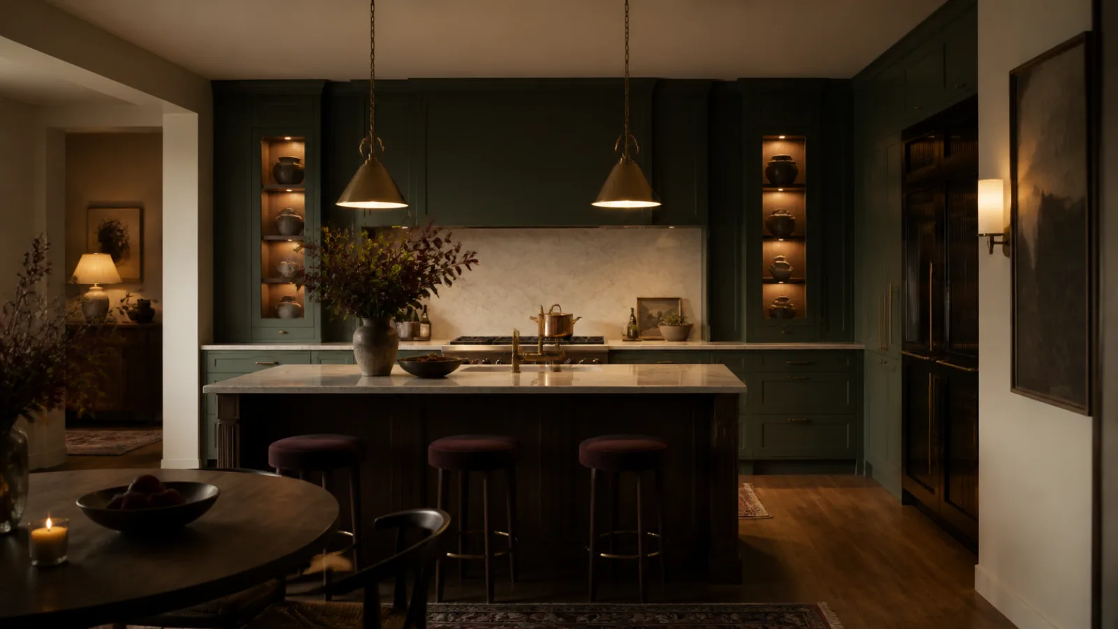 Evening Brass Neo-Traditional Kitchen