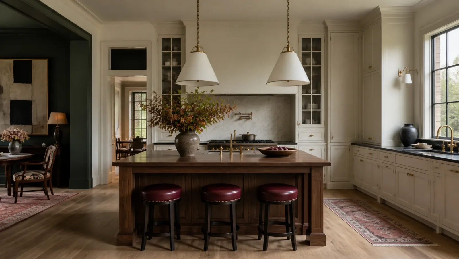 Walnut Island Neo-Traditional Kitchen