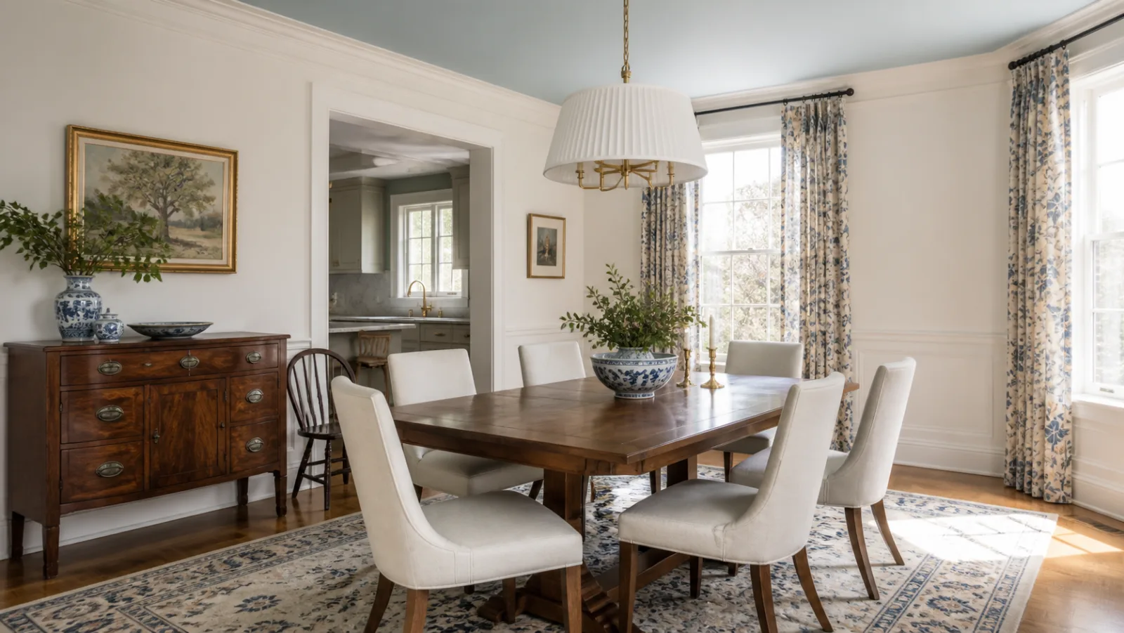 Mixed Antiques New Traditional Dining Room