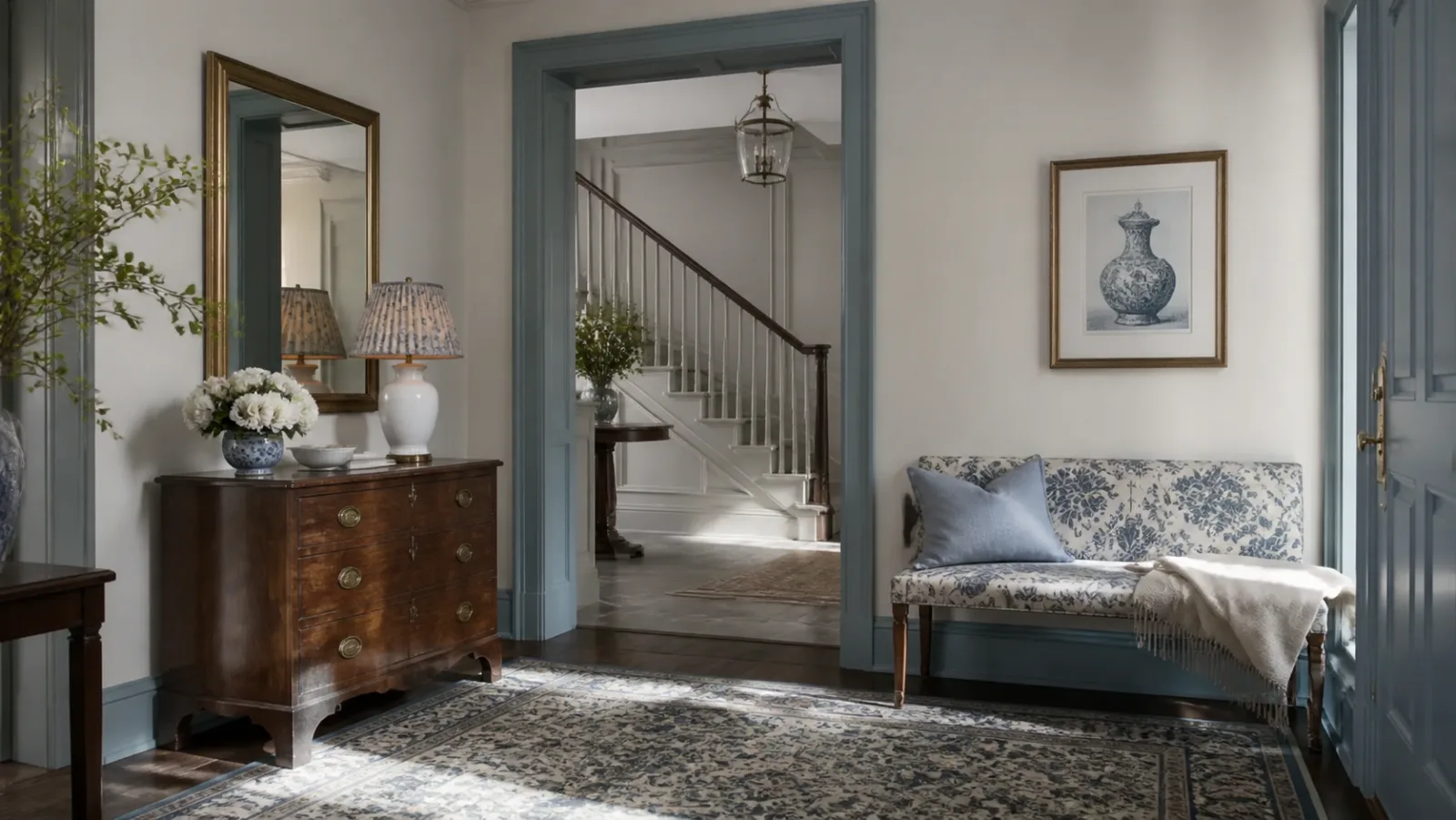 Antique Chest New Traditional Entryway & Hallway