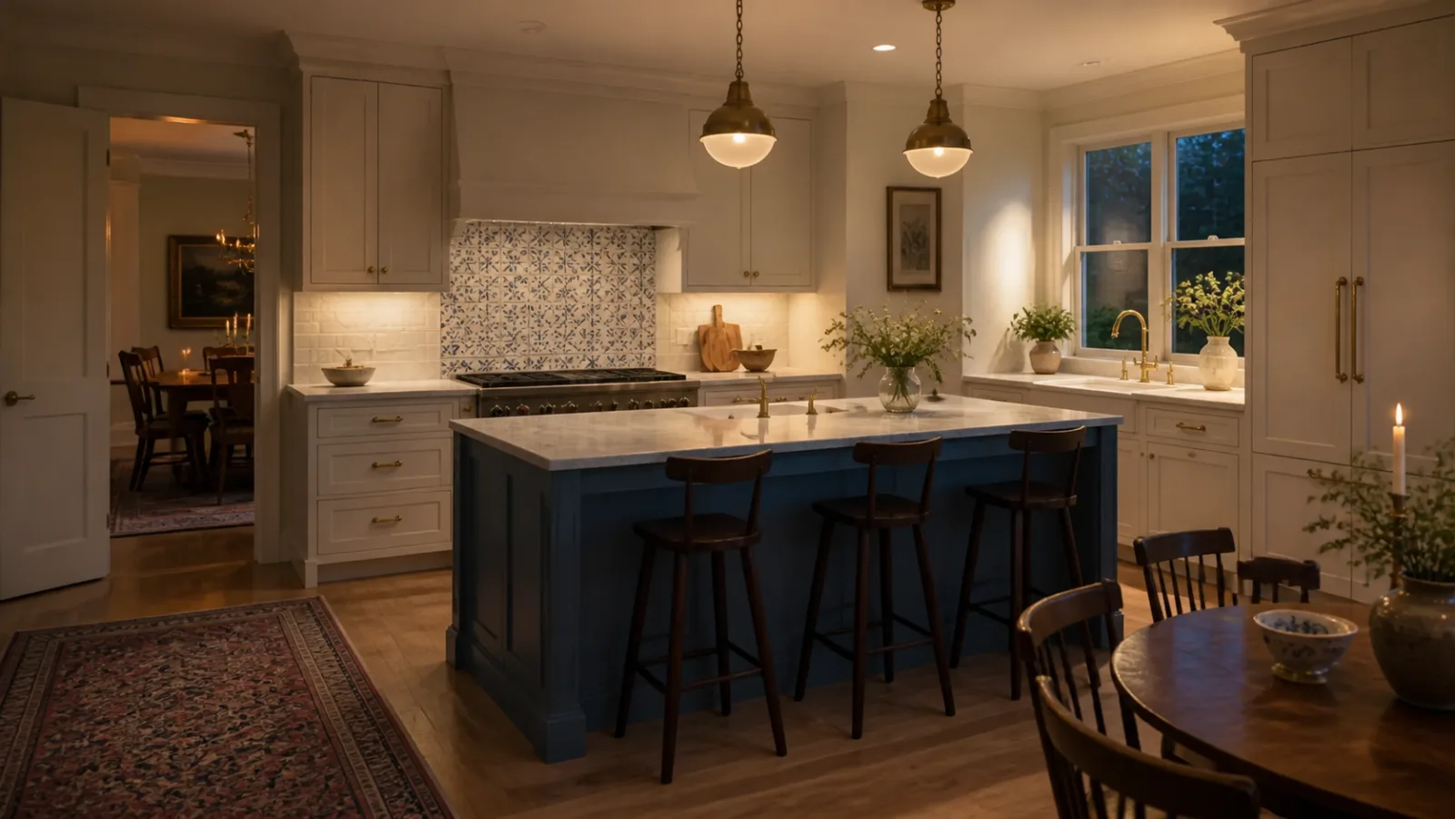 Evening Brass New Traditional Kitchen