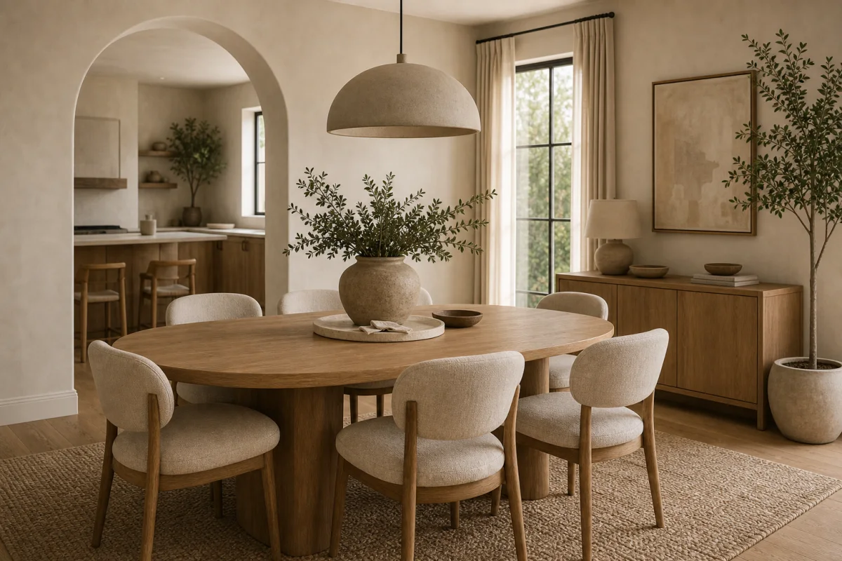 Organic Modern Dining Room interior