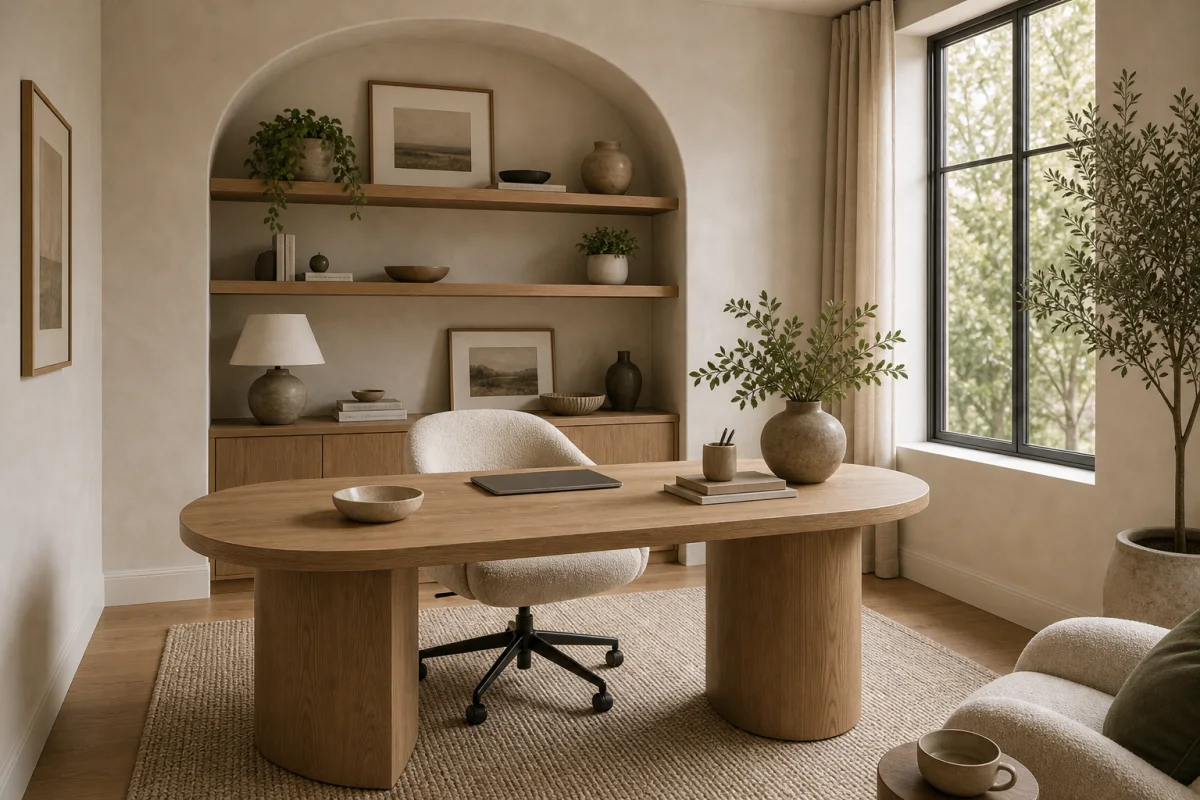 Organic Modern Home Office interior