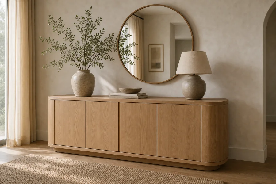 Oak storage piece Organic Modern Bedroom