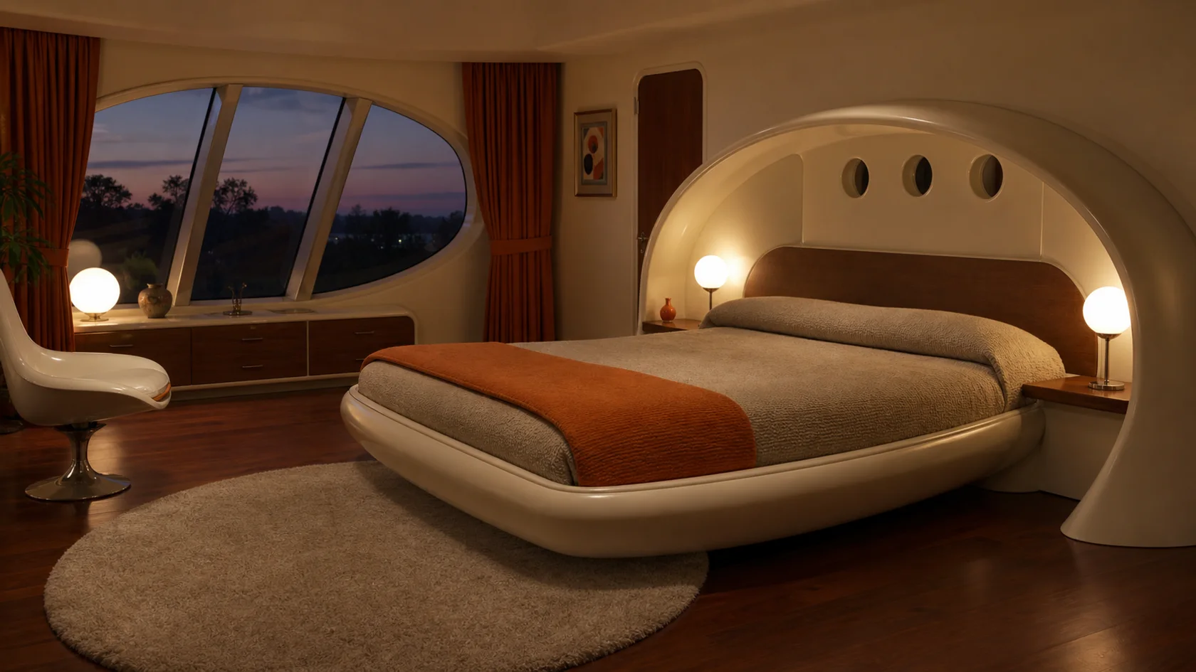 Night Globe Retrofuturism Bedroom
