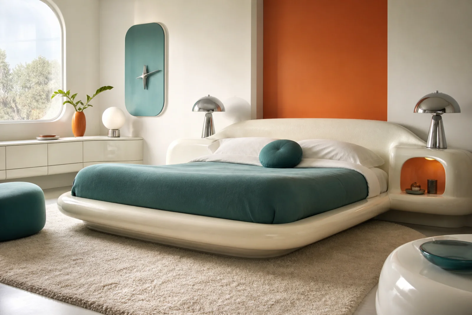 Retrofuturism styled corner