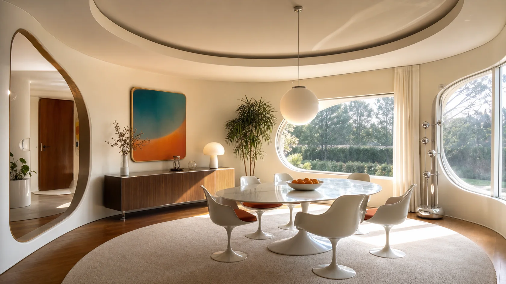 Pedestal Retrofuturism Dining Room