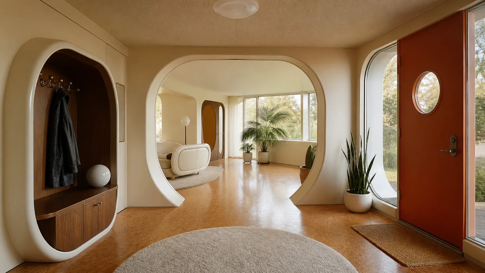 Portal Retrofuturism Entryway & Hallway