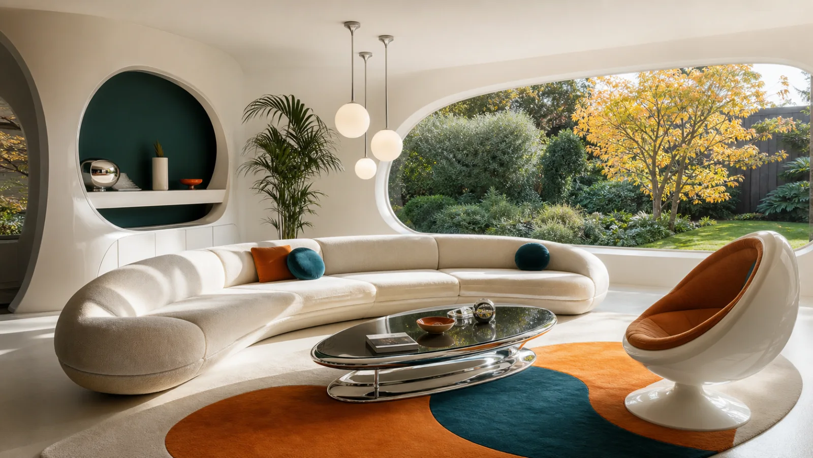 Retrofuturism interior design