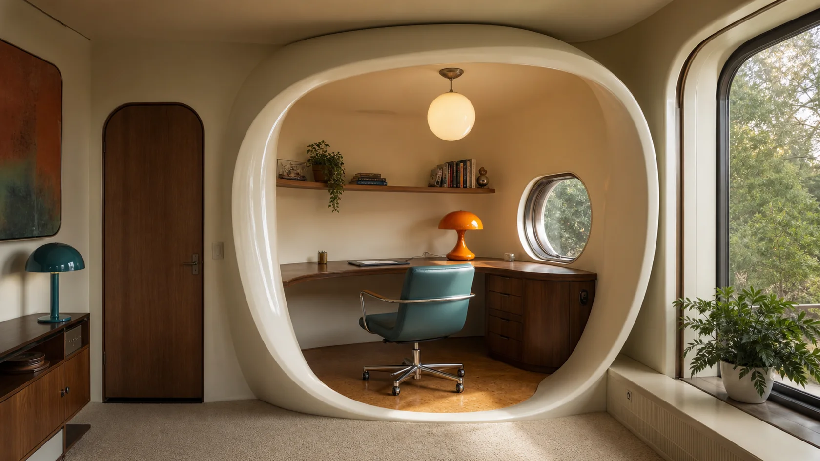 Compact Pod Retrofuturism Home Office