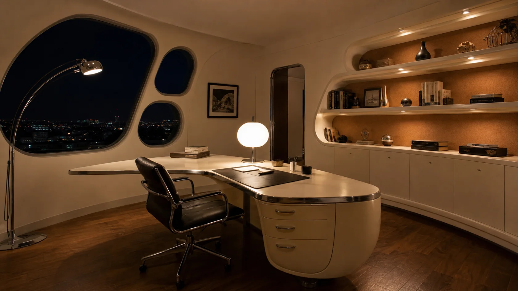 Night Console Retrofuturism Home Office