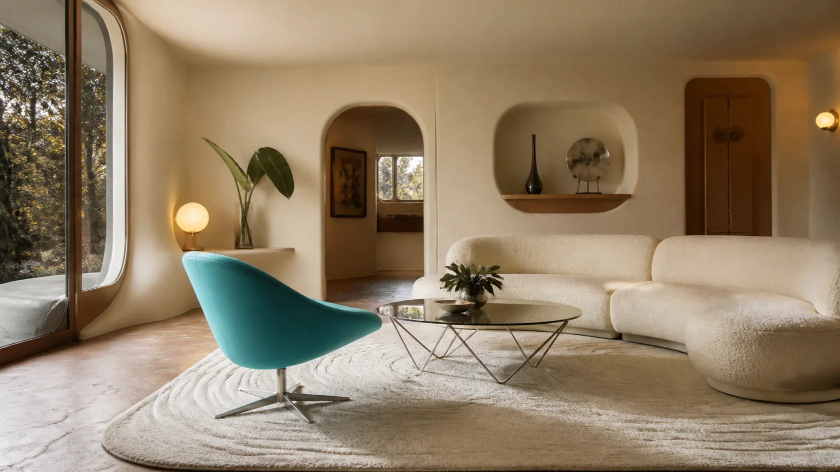 Chrome Color Retrofuturism Living Room