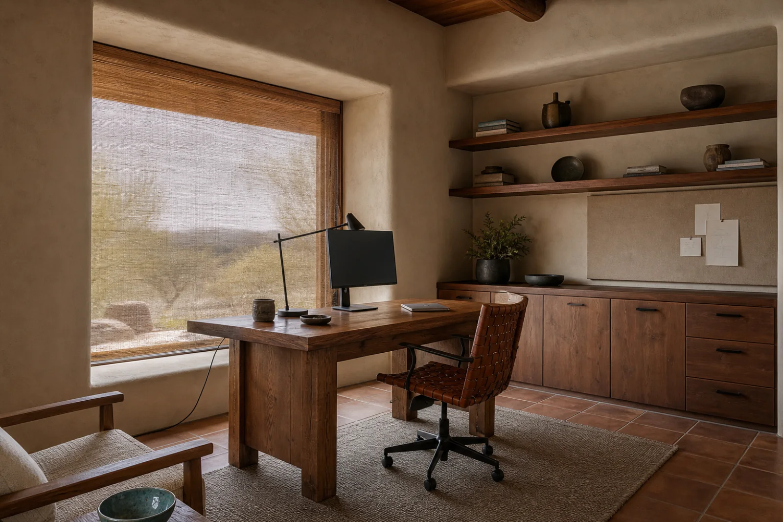 Southwestern Home office interior