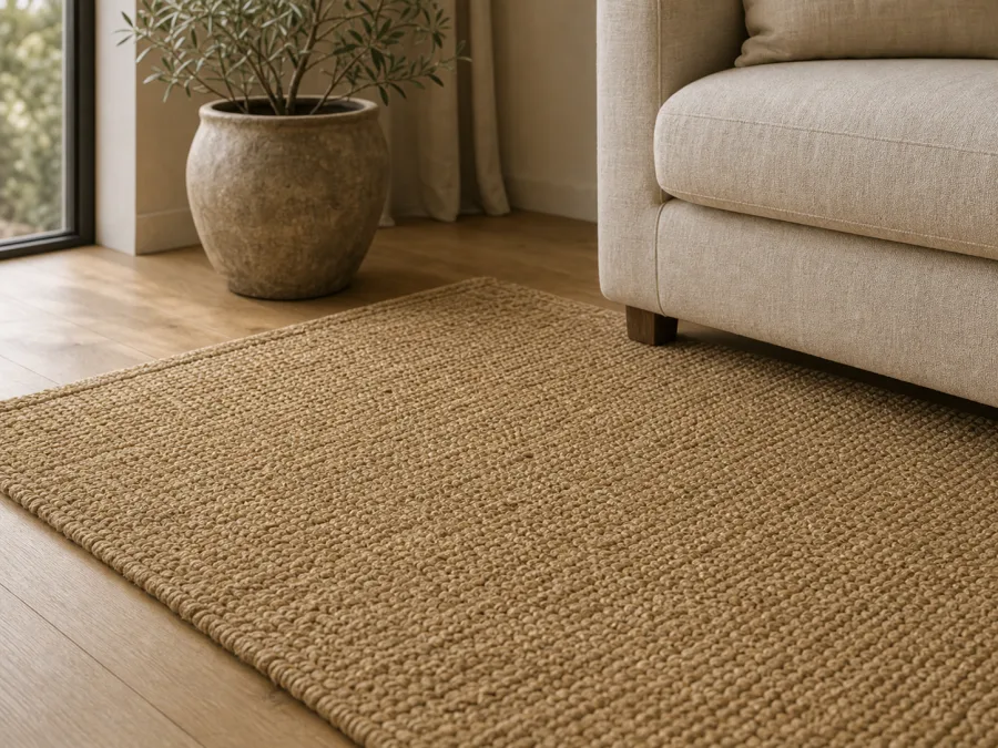 Natural jute rug for Sustainable interior design