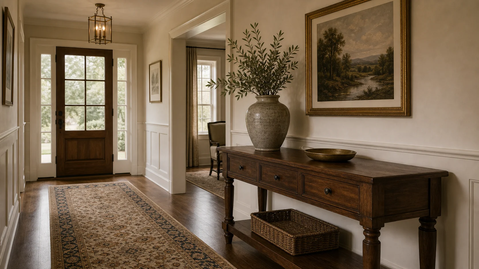 Ceramic vessel for traditional entryway styling
