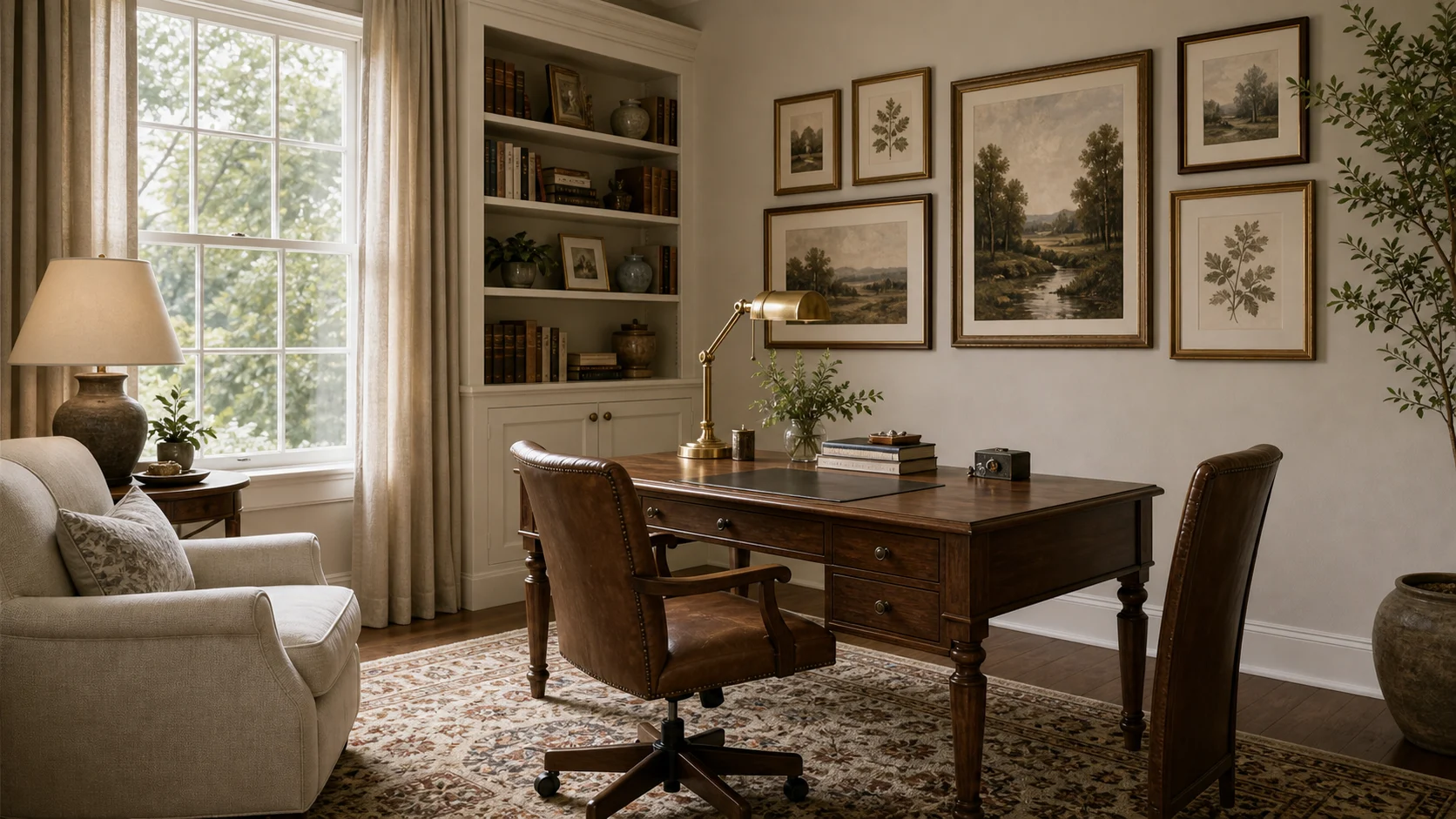 Framed art layer Traditional Home Office