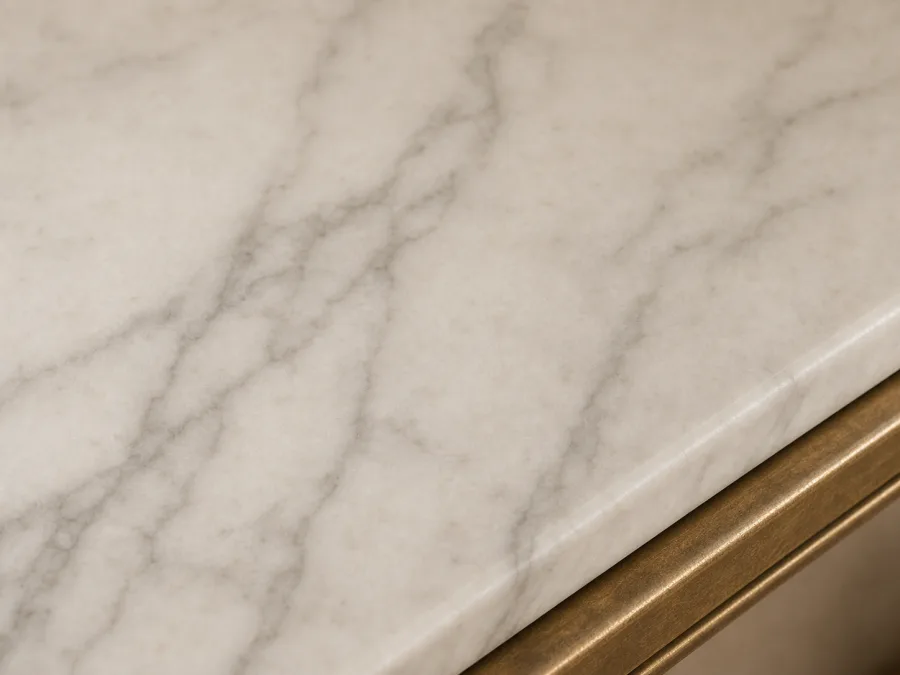 Honed marble material