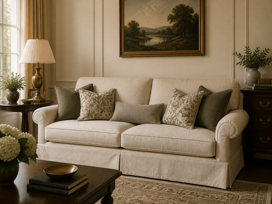 Upholstered sofa for Traditional interior design