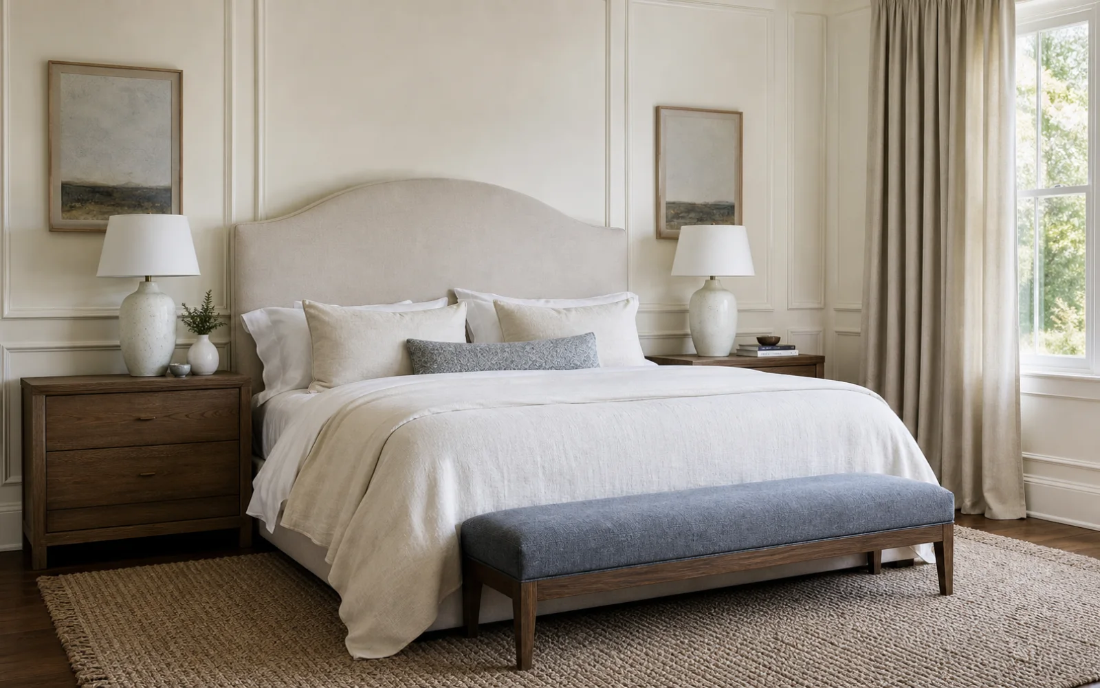 Transitional styled corner