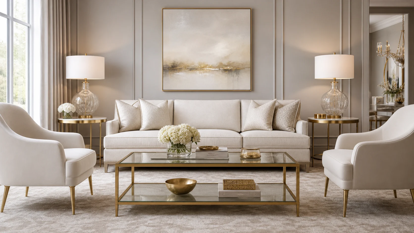 Transitional Glam interior design