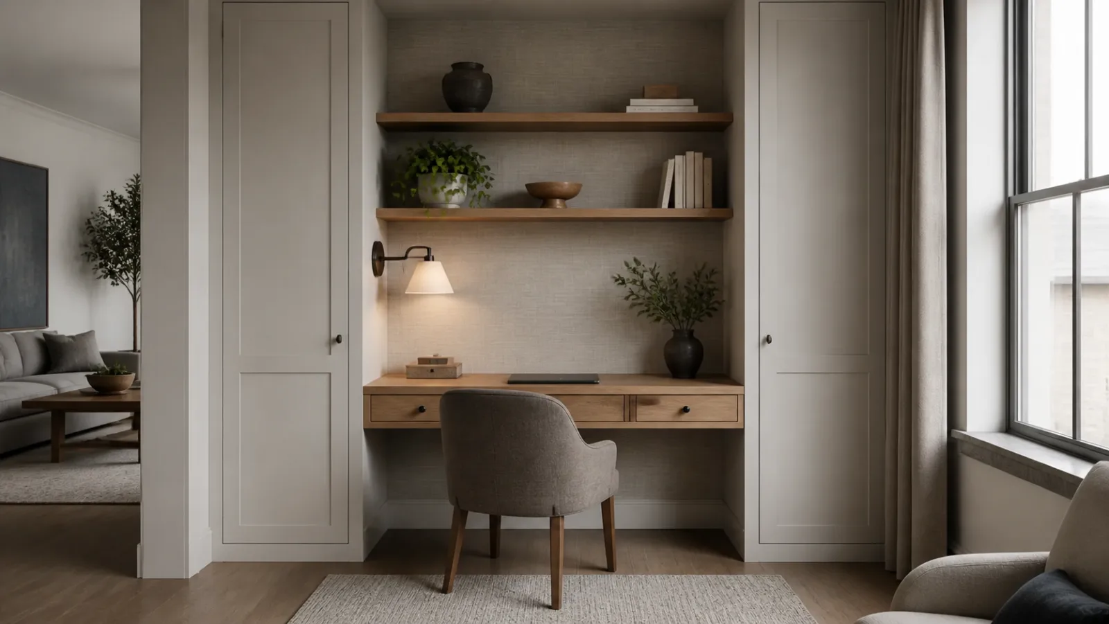Compact Alcove Transitional Home Office